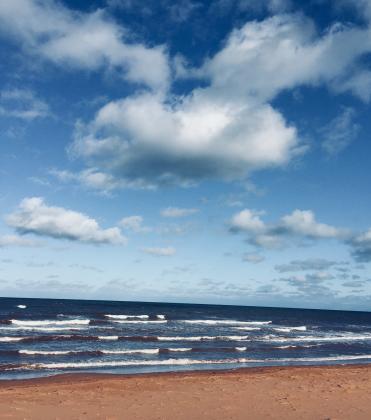 The beautiful beach.